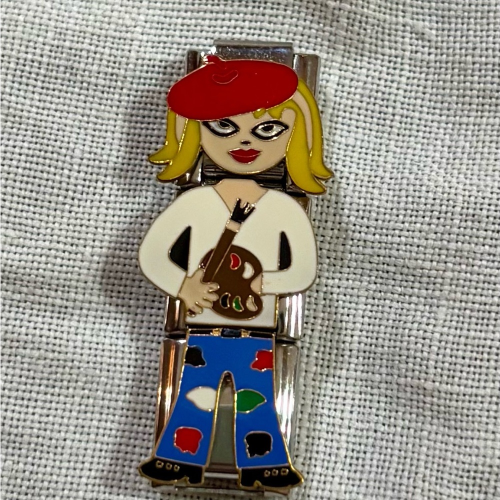 Y2K Artist 3Link Uberry Italian Bracelet Charm NWOT